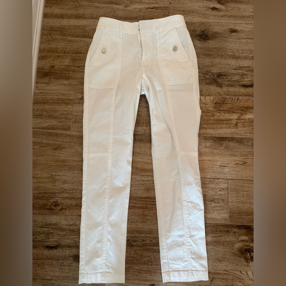 White House Black Market White Zip-Up Pants